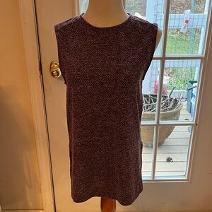 Banana Republic tunic vest, maroon heathered fabric women’s size XS